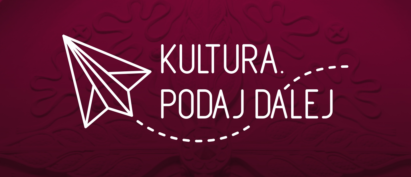 Grafika banera Kultura. Podaj dalej