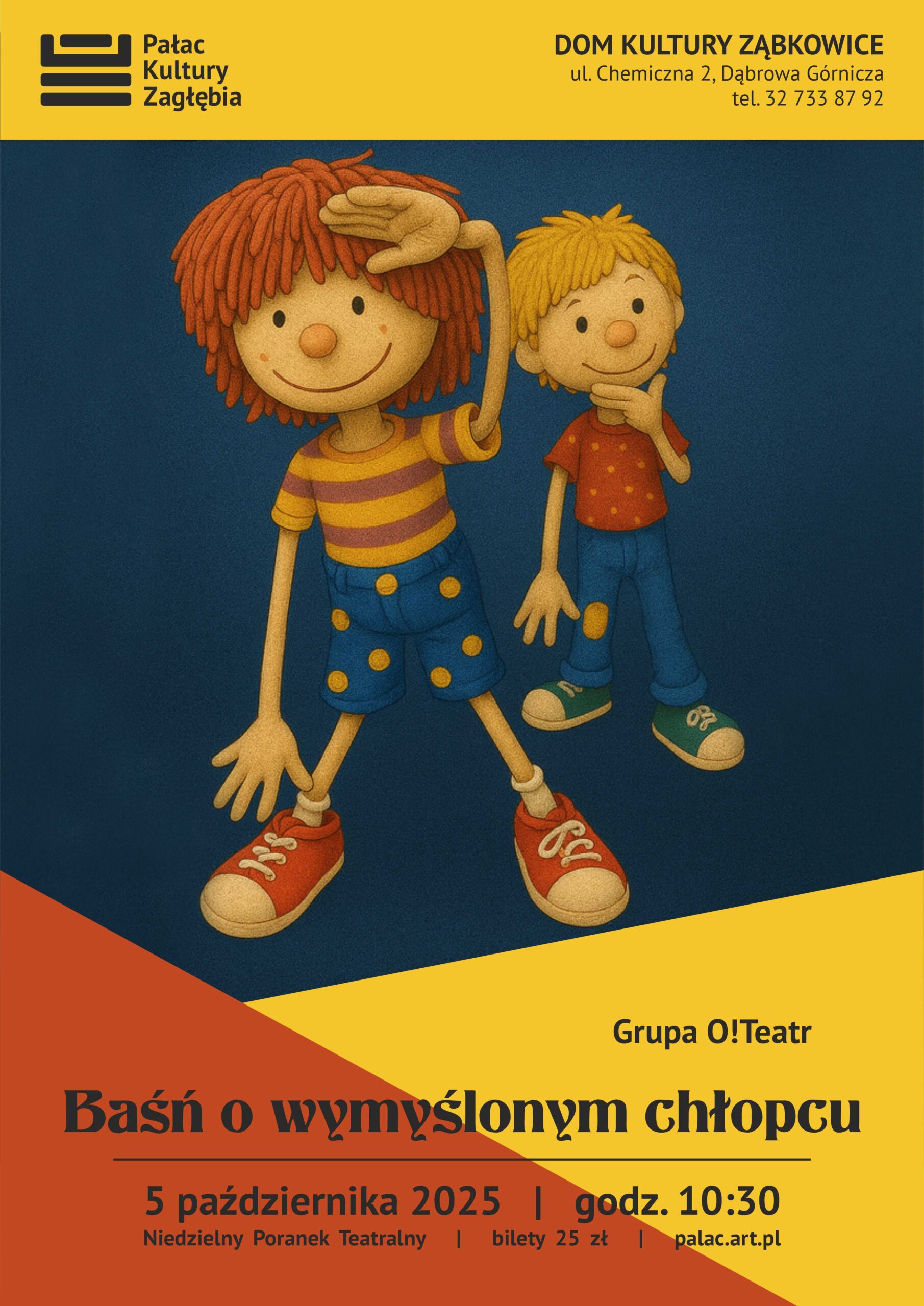 Plakat promujący Niedzielne Poranki Teatralne