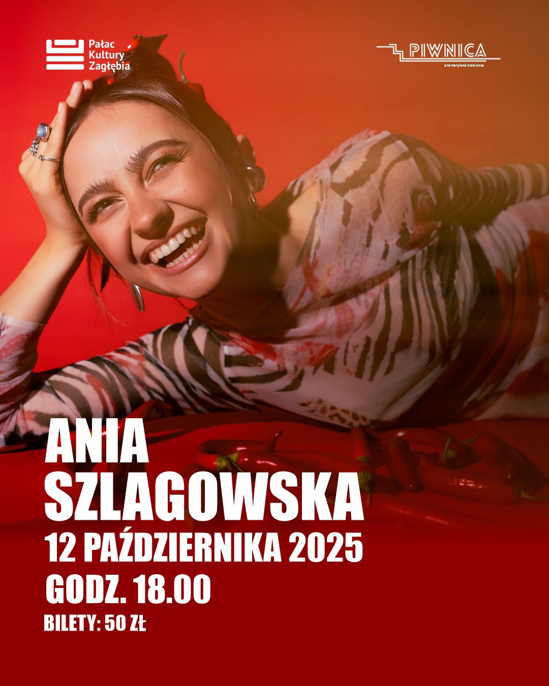 Plakat promujący koncert Ani Szlagowskiej