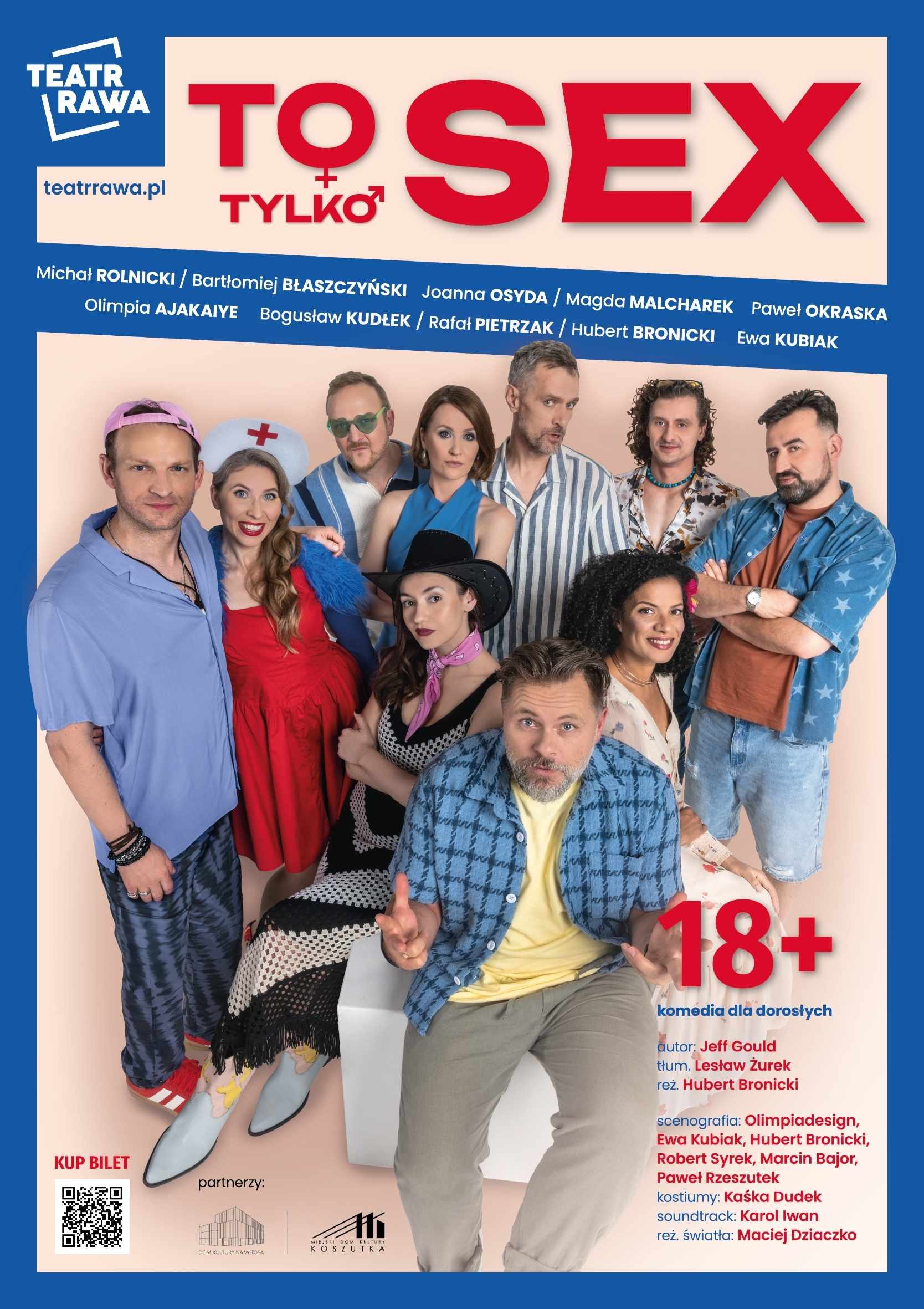 Plakat promujący spektakl To Tylko Sex