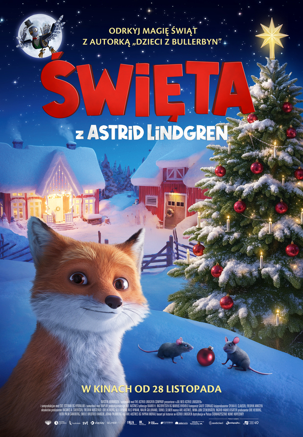 Plakat promujący film "Święta z Astrid Lindgren"