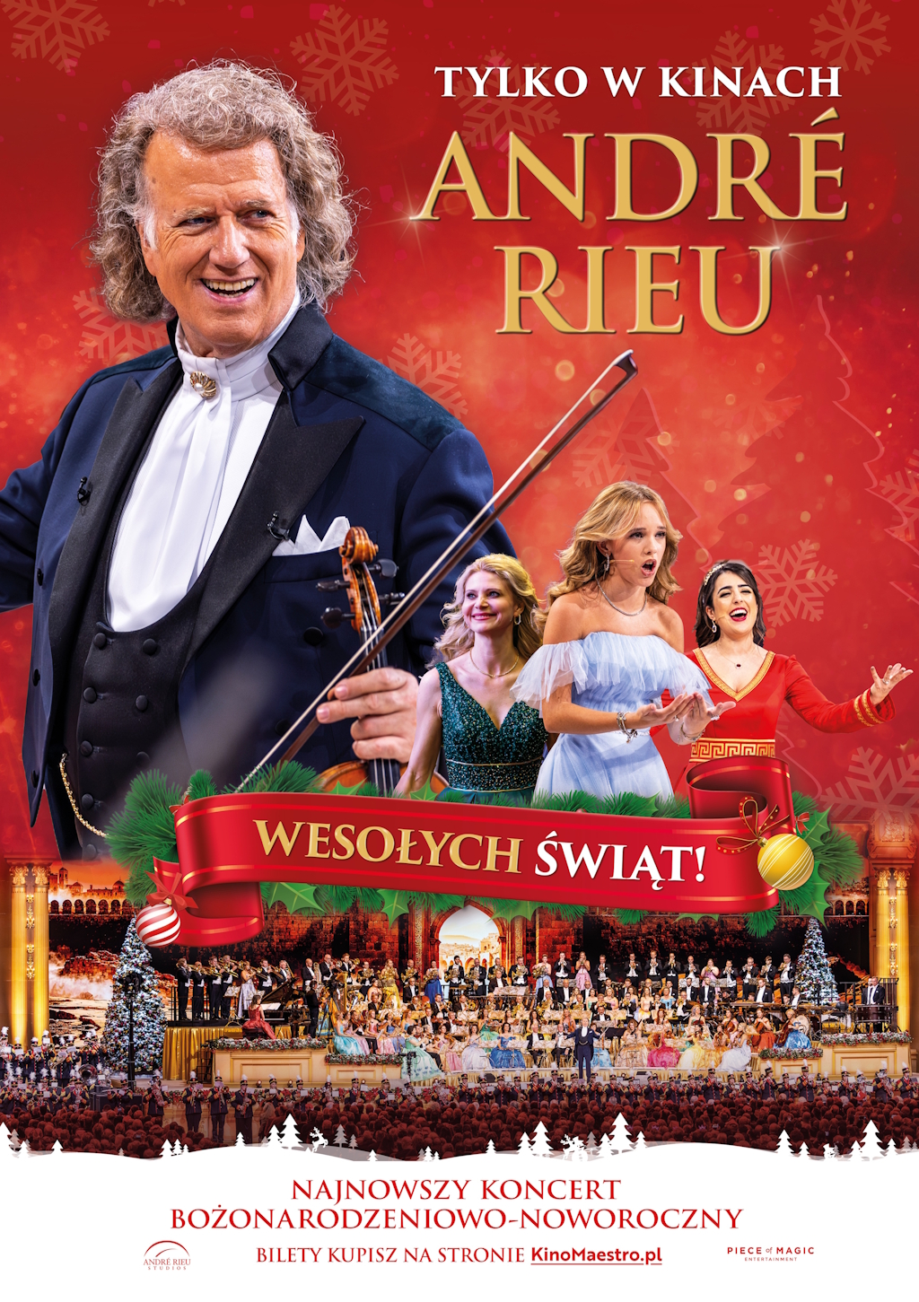 Plakat promujący retransmisję koncertu Andre Rieu