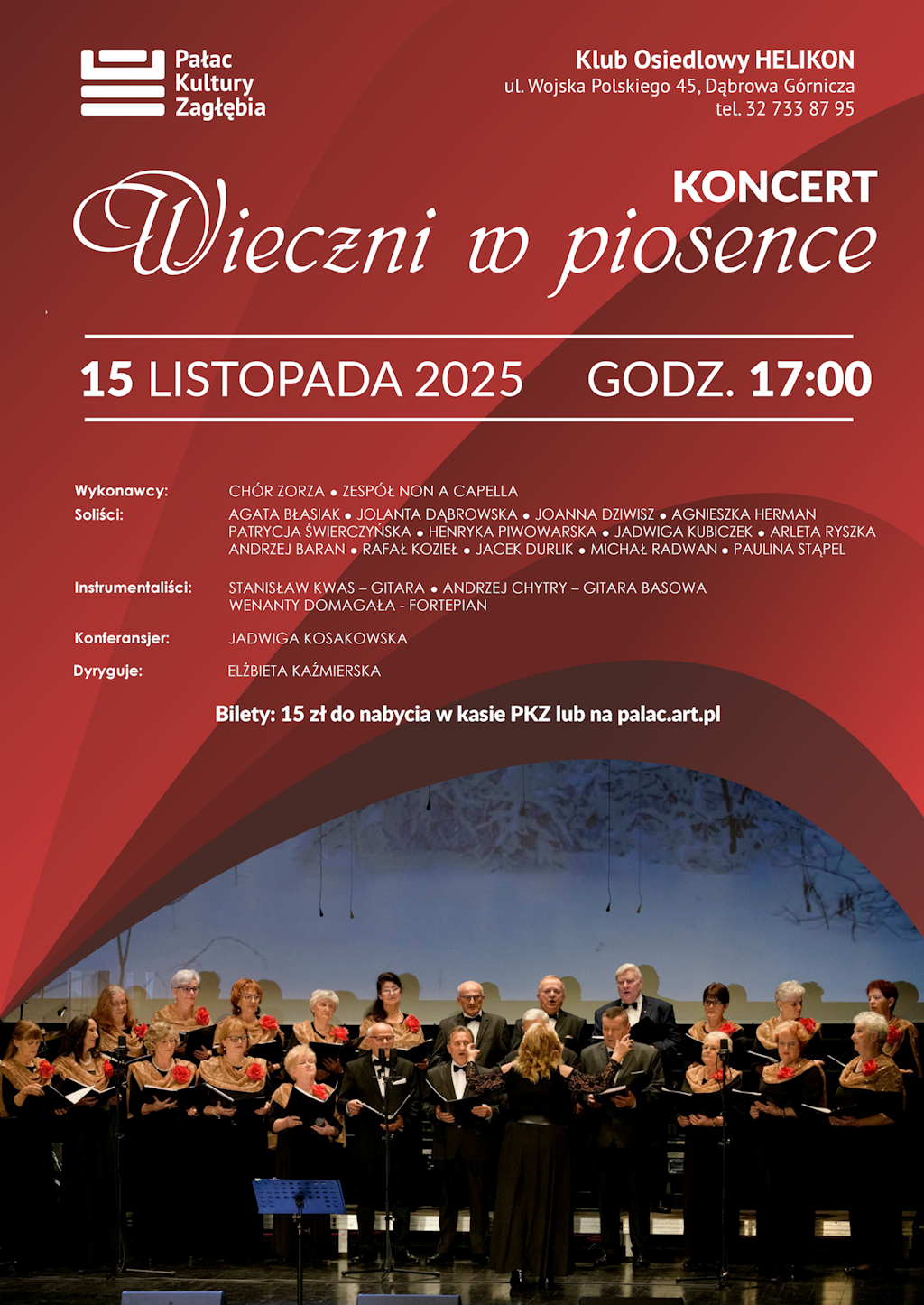 Plakat promujący koncert "Wieczni w piosence"