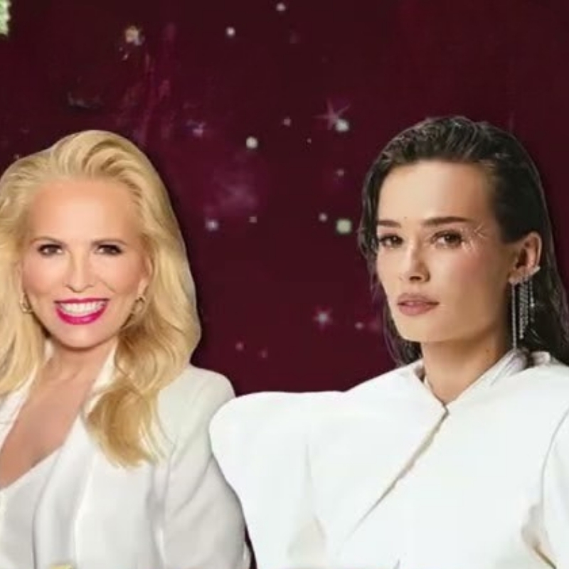 Grafika promująca koncert Magia Świąt z wizerunkiem Anny Jurksztowicz i Natalii Szroeder