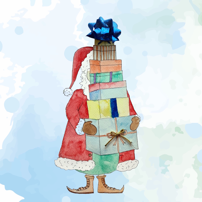 Grafika promująca wydarzenie "Mikołajki w Klubie Osiedlowym Helikon"