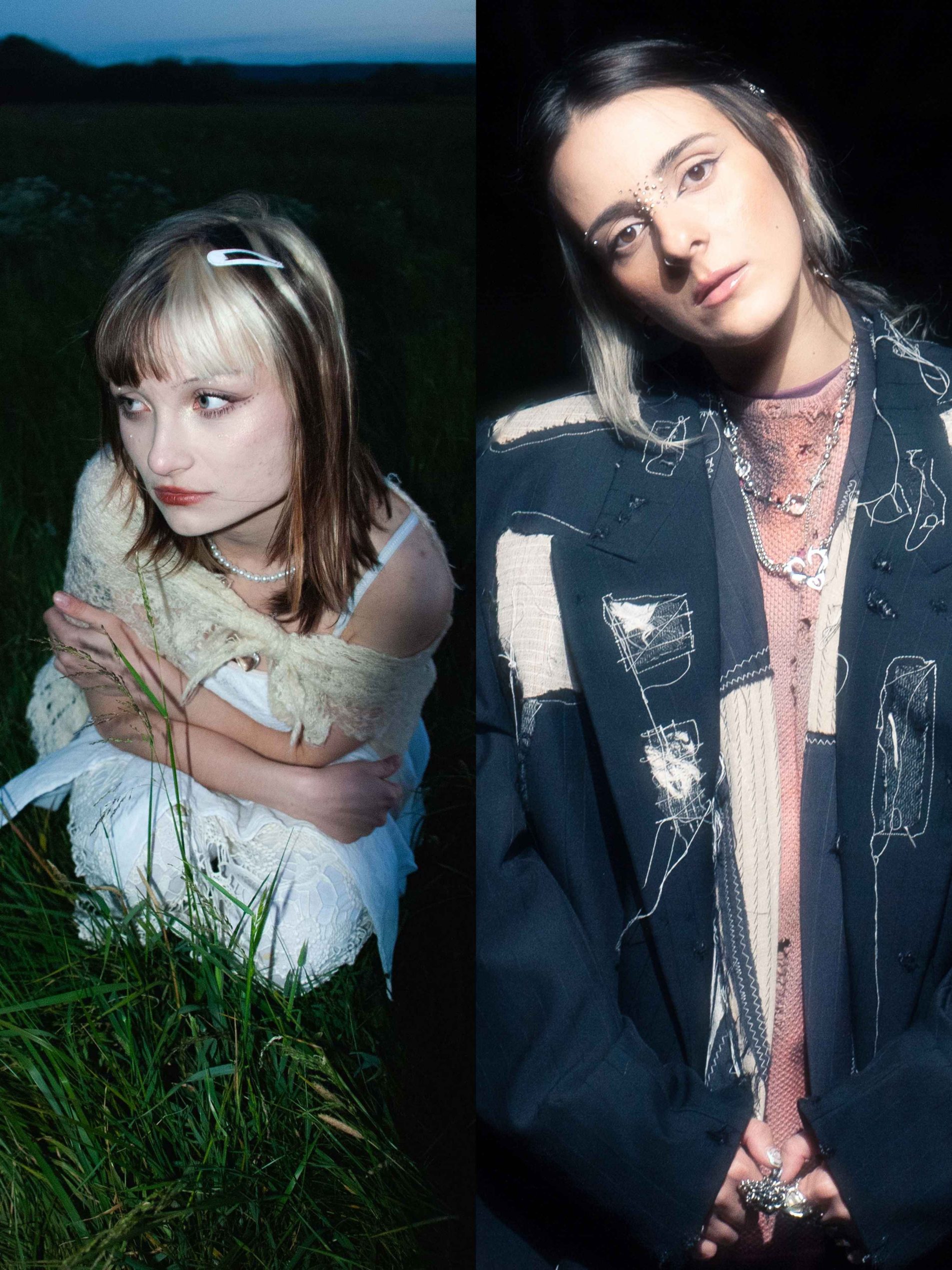 Fragmenty zdjęć artystek Clayknot i KIWI