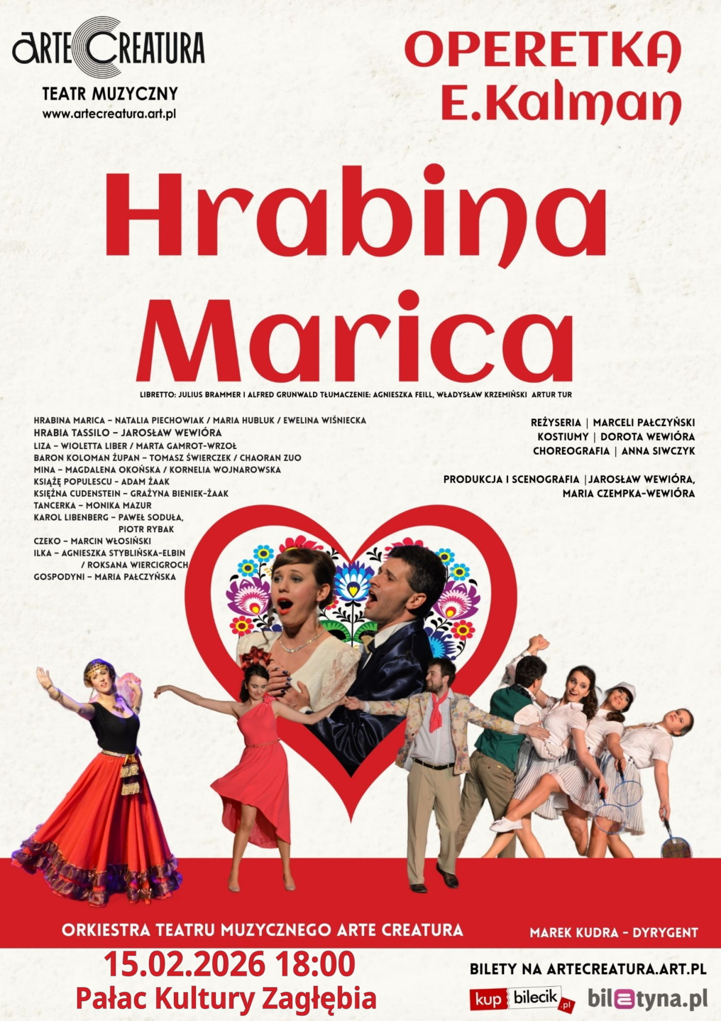 Plakat promujący operetkę Hrabina Marica