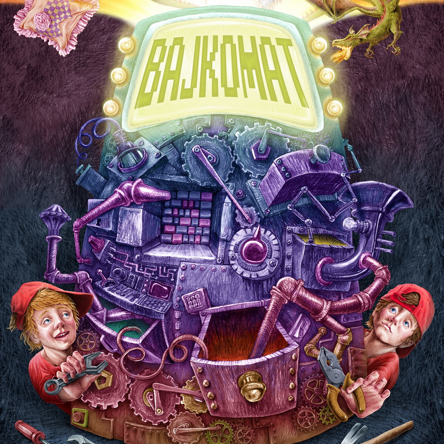 fragment plakatu promującego spektakl bajkomat