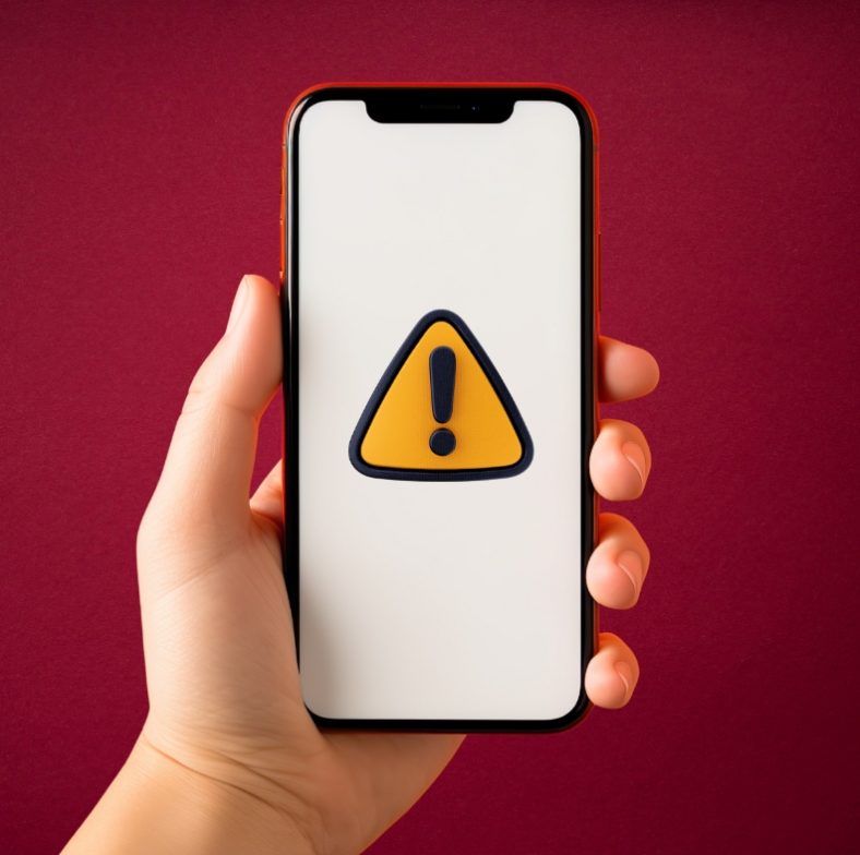 grafika informująca o awarii telefonów