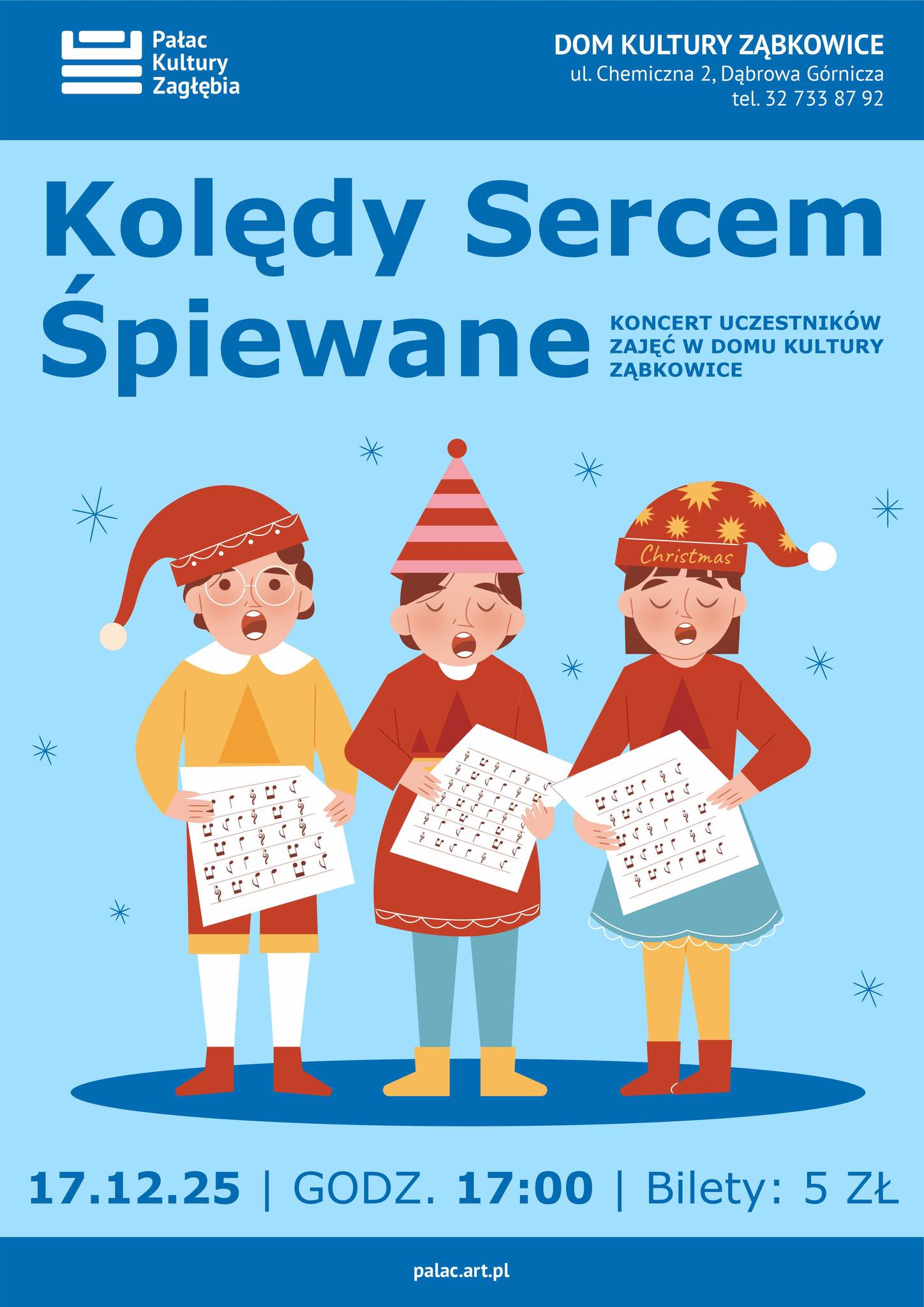 Plakat promujący wydarzenie "Kolędy Serce Śpiewane"
