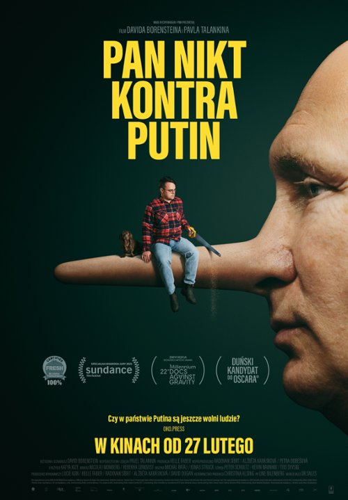 Plakat promujący film "Pan nikt kontra Putin"