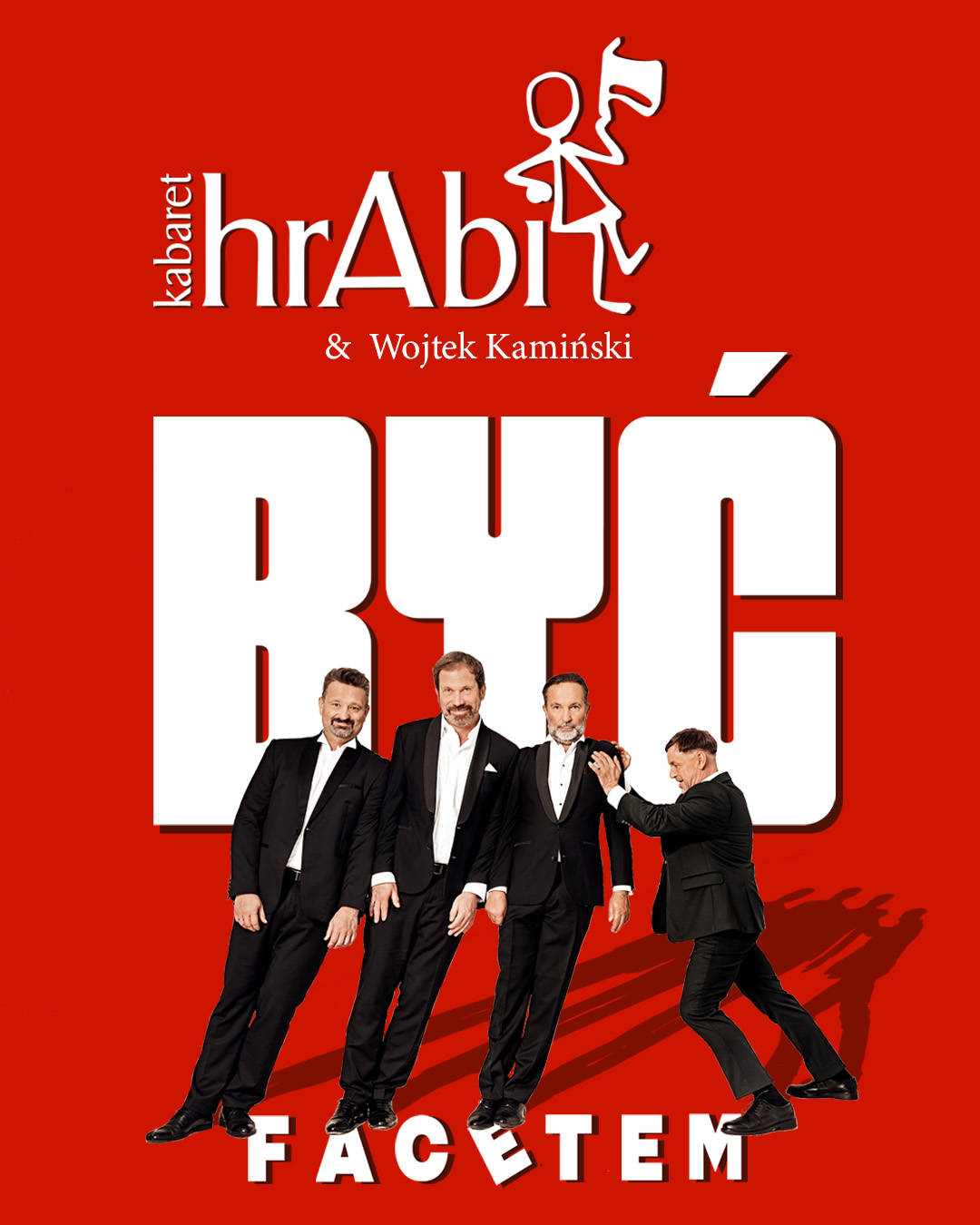 plakat promujący koncert kabaretu hrabi być facetem