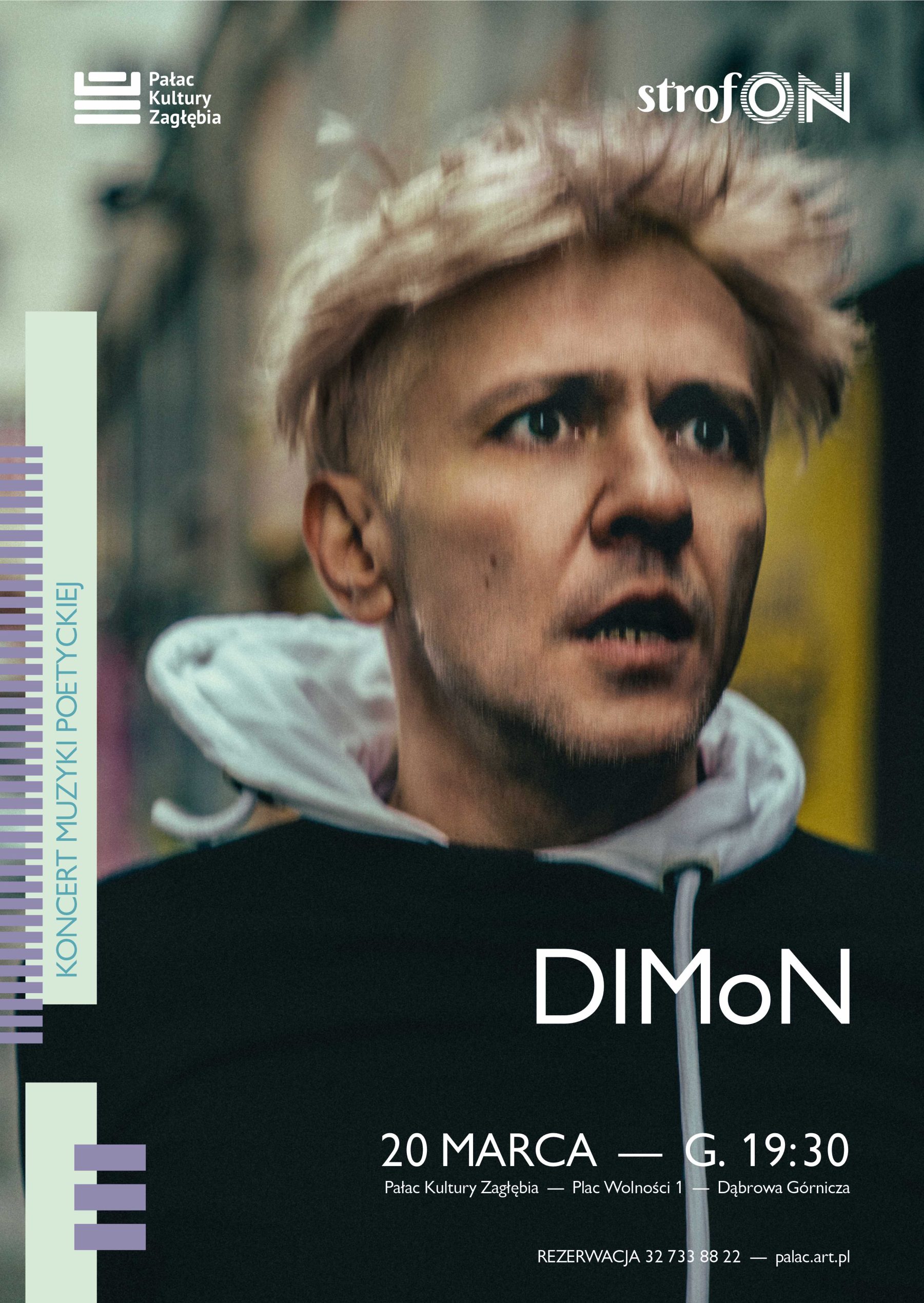 Plakat promujący koncert Dimona w ramach cyklu Strofon