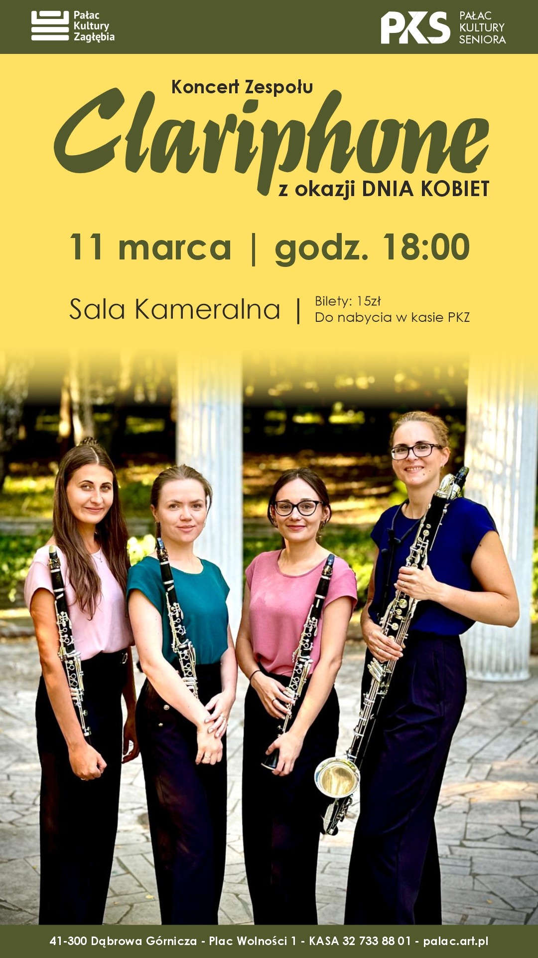 Plakat promujący koncert Clariphone