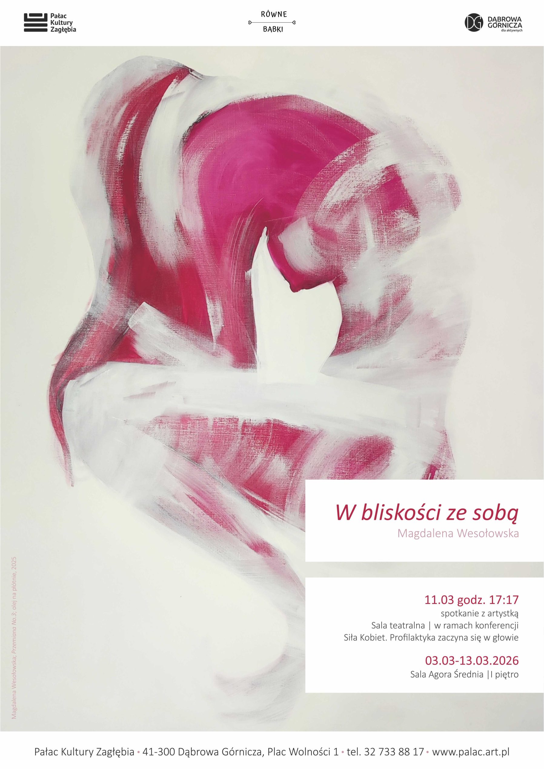 plakat wystawy w bliskości ze sobą