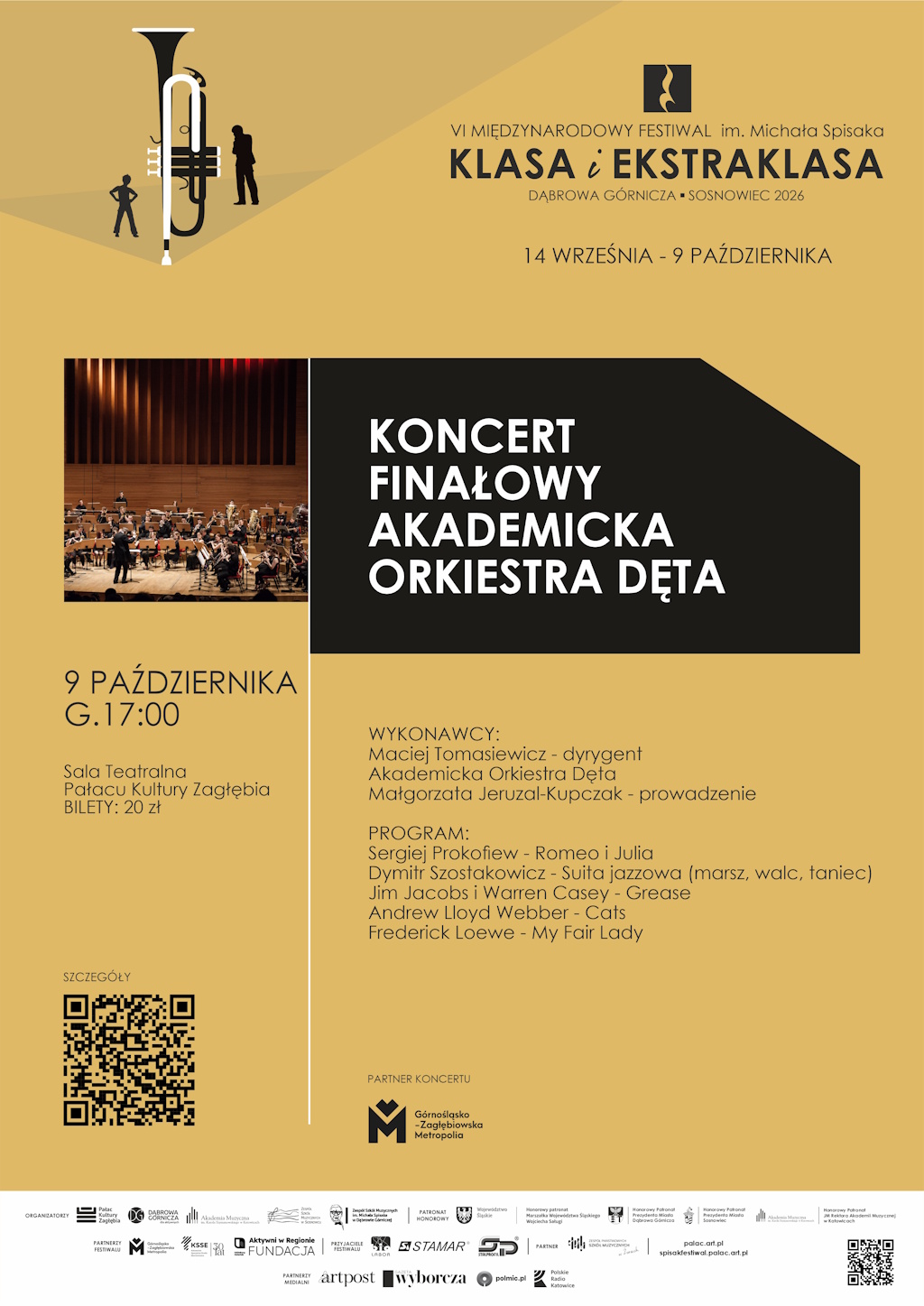 Plakat promujący Koncert Finałowy – Akademicka Orkiestra Dęta