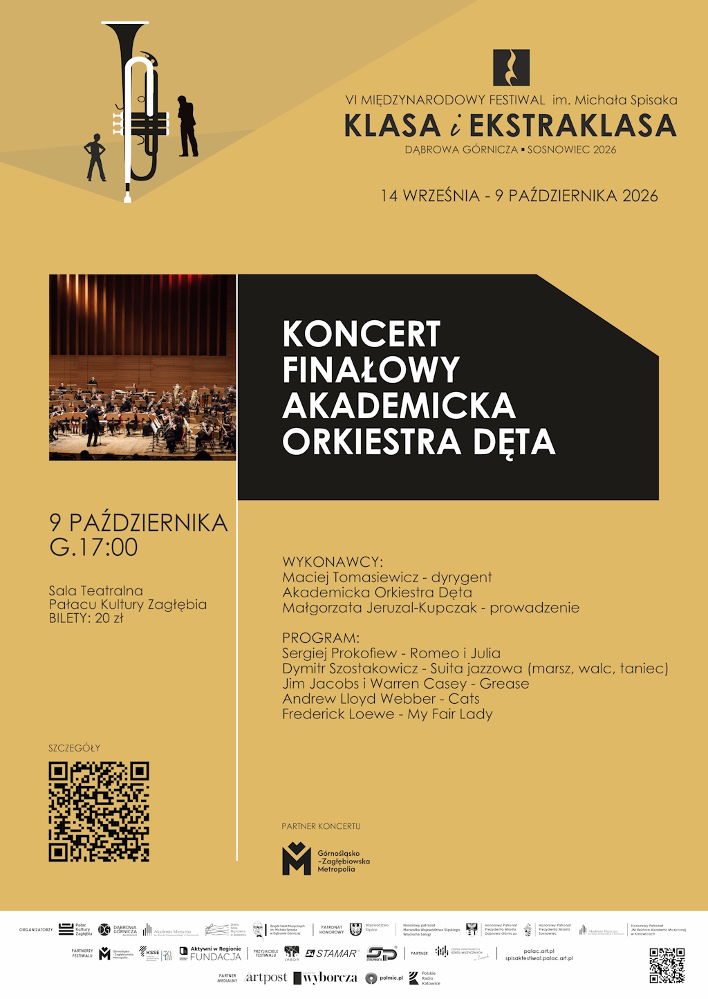 Plakat promujący Koncert Finałowy – Akademicka Orkiestra Dęta