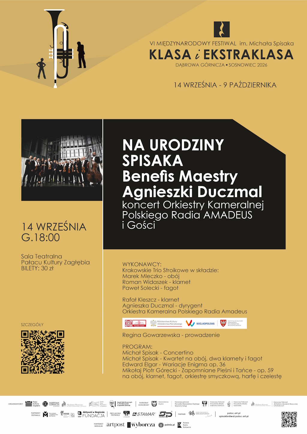 Plakat promujący koncert "Na urodziny Spisaka"