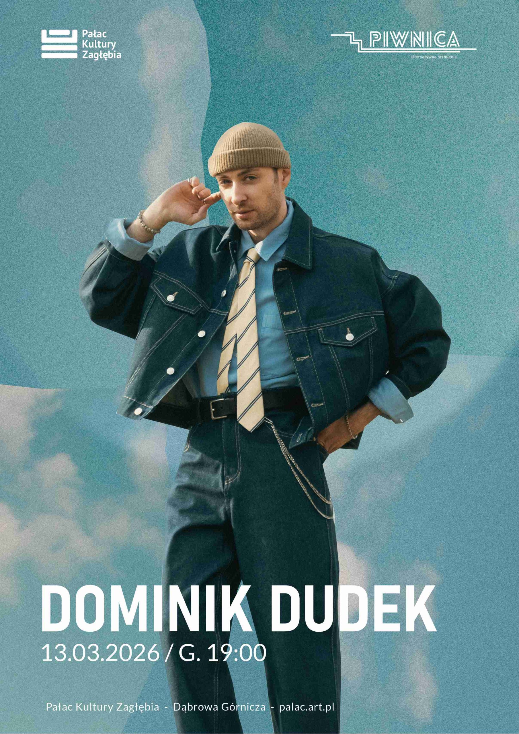 Plakat promujący koncert Dominka Dudka.