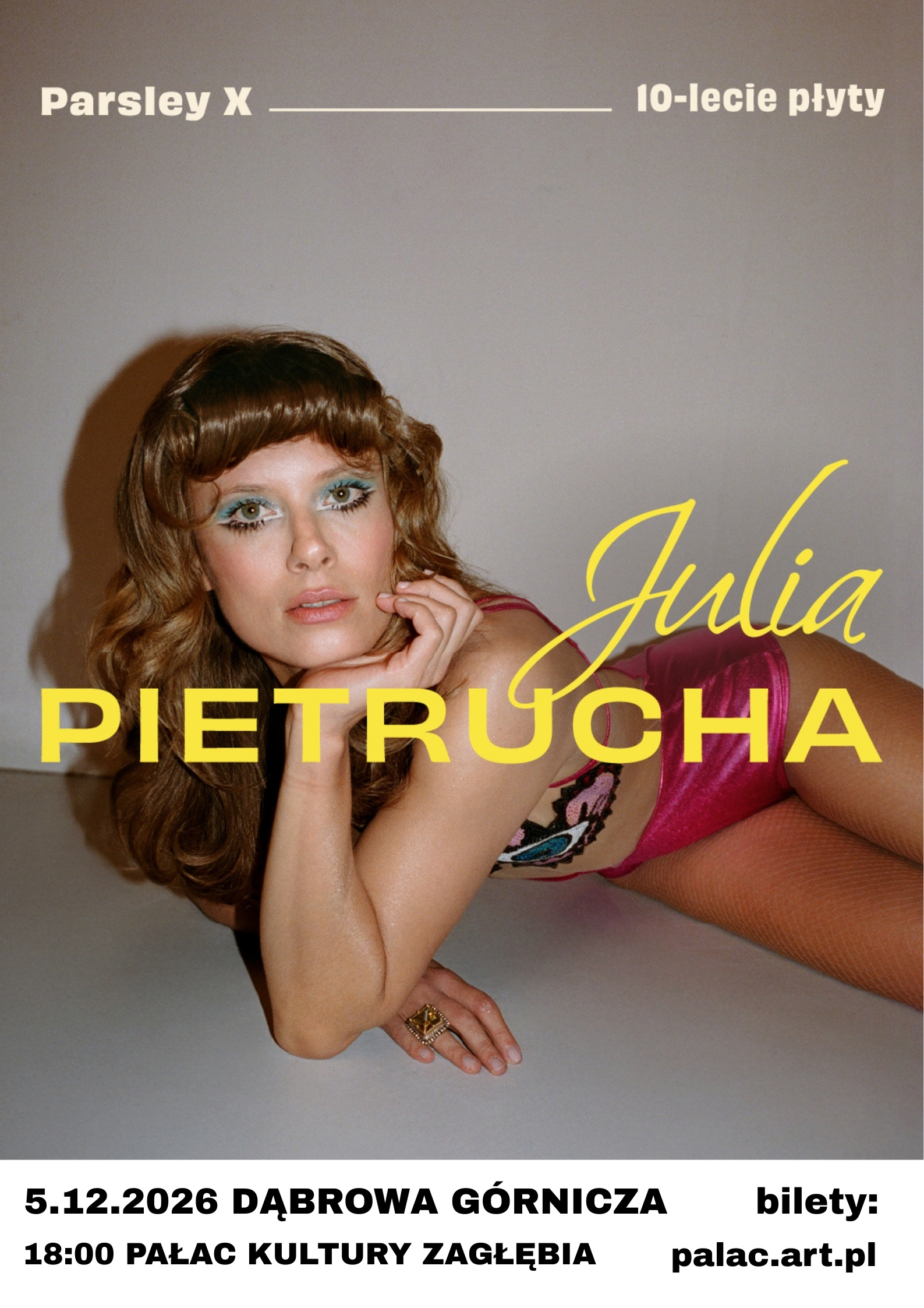 plakat promujący koncert julii pietruchy w pałacu kultury zagłębia