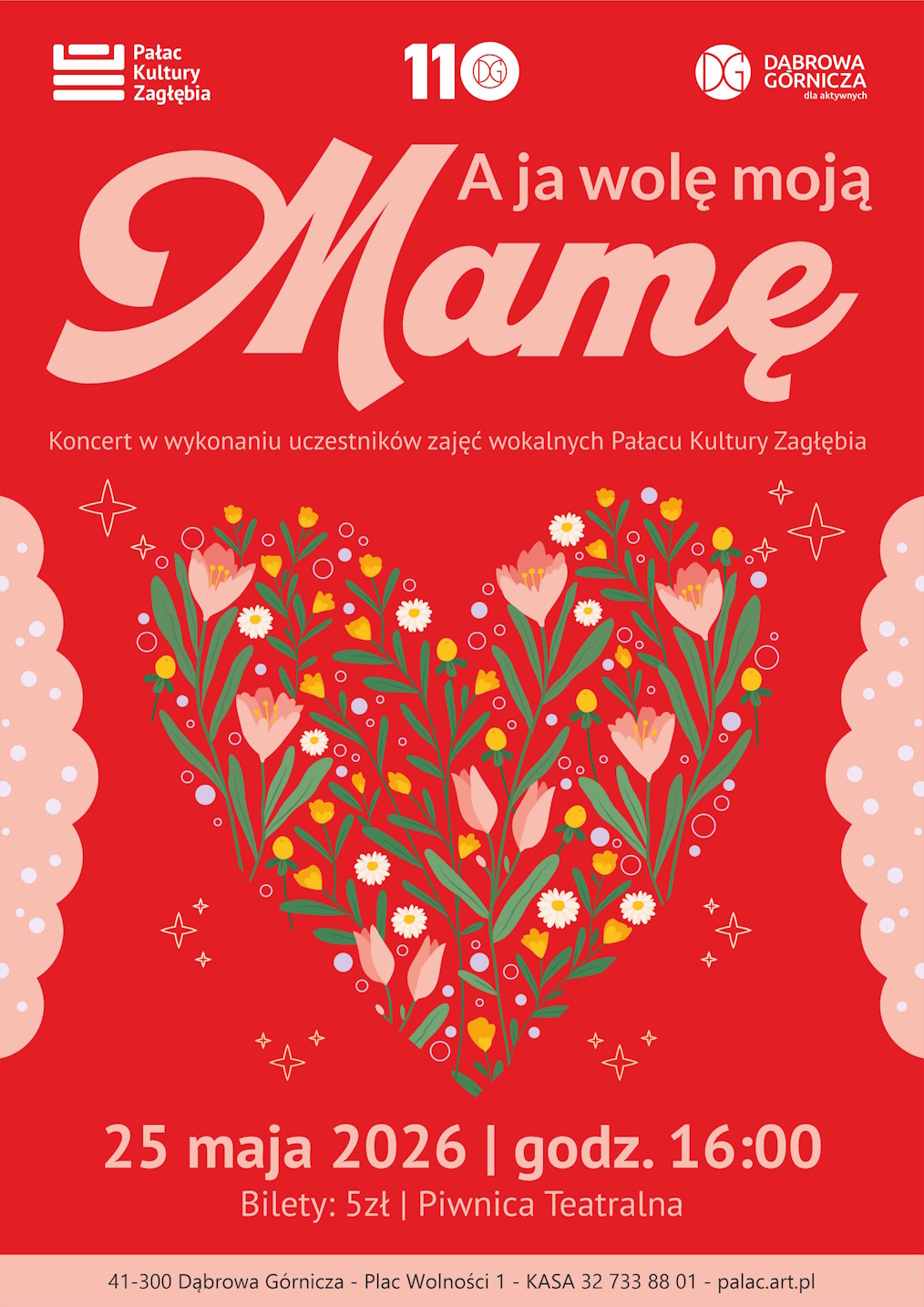 Plakat promujący koncert A ja wolę moją Mamę
