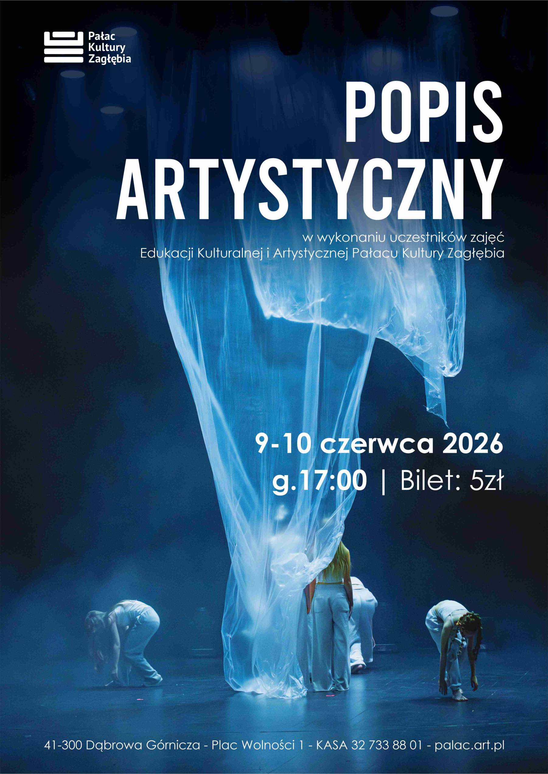 Grafika promująca wydarzenie "Popis Artystyczny"