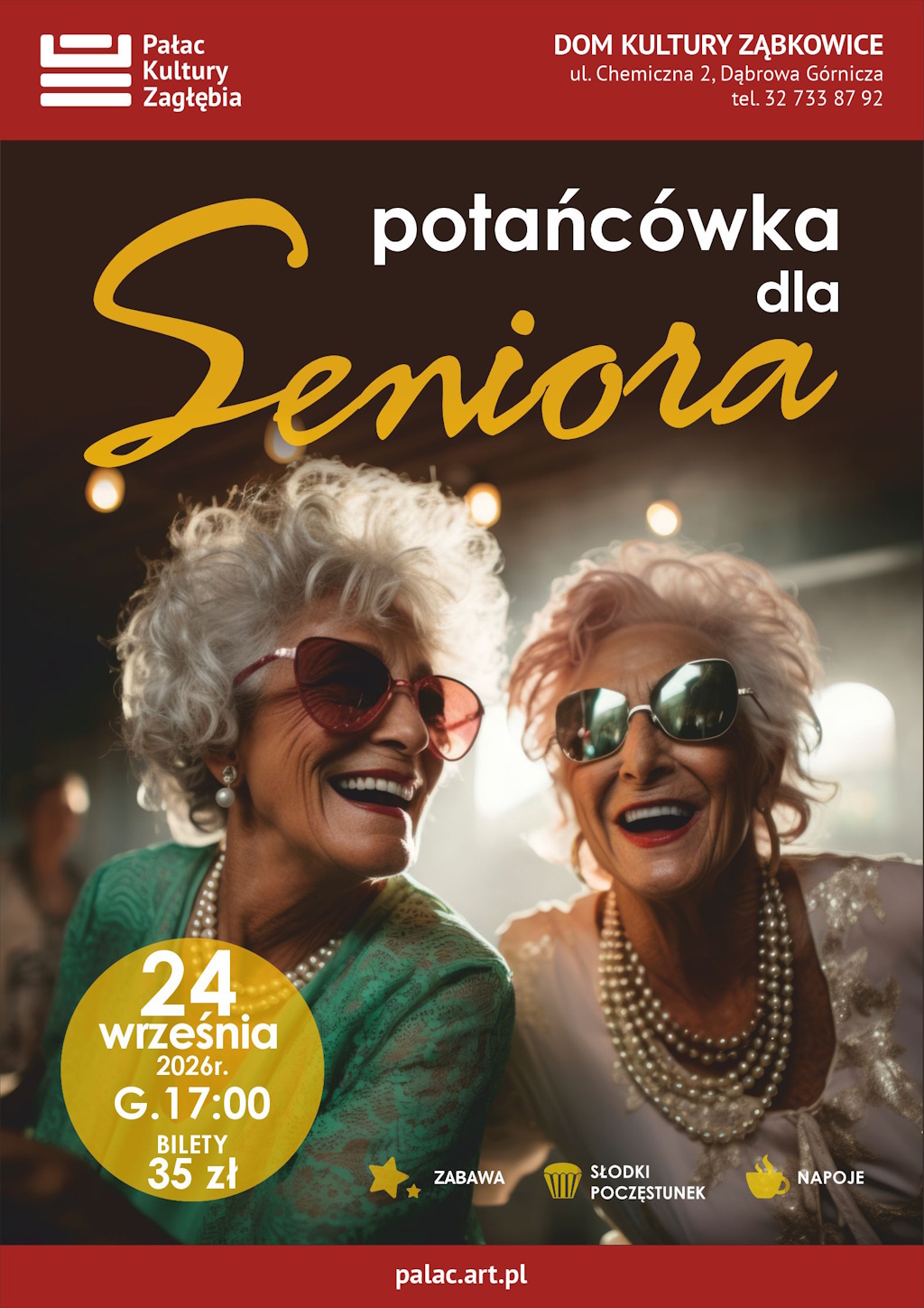 Potańcówka dla seniora - plakat