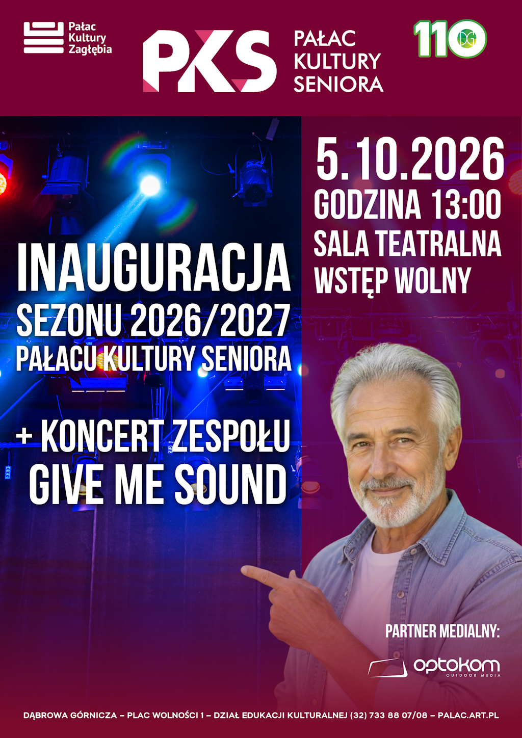 Rozpoczęcie sezonu Pałacu Kultury Seniora - plakat