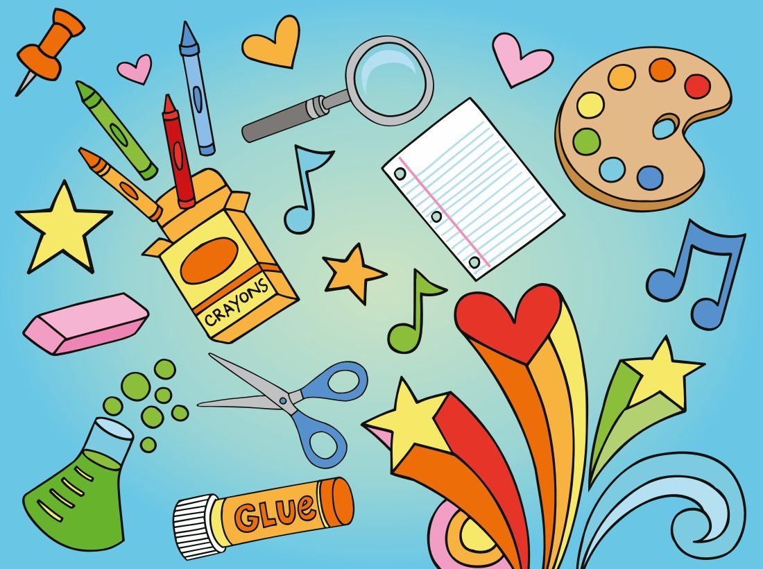 Grafika promująca zajęcia Edukacji Kulturalnej i Artystycznej PKZ