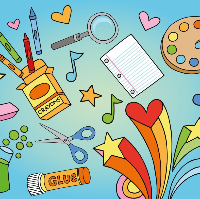 Grafika promująca zajęcia Edukacji Kulturalnej i Artystycznej PKZ