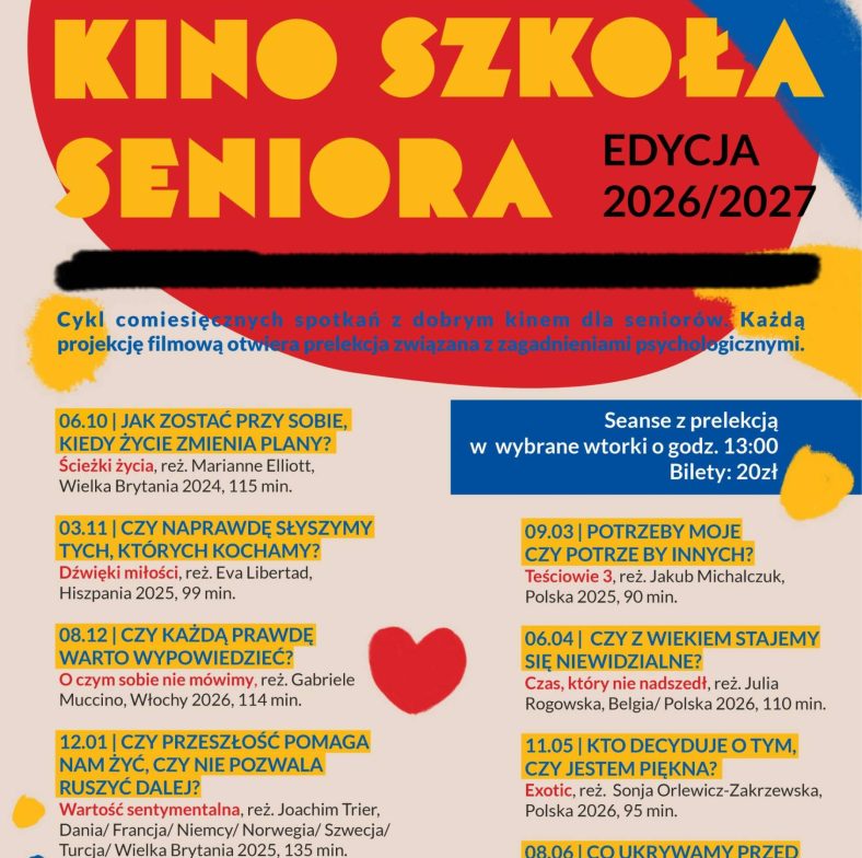 Plakat KinoSzkoła Seniora 2026/2027
