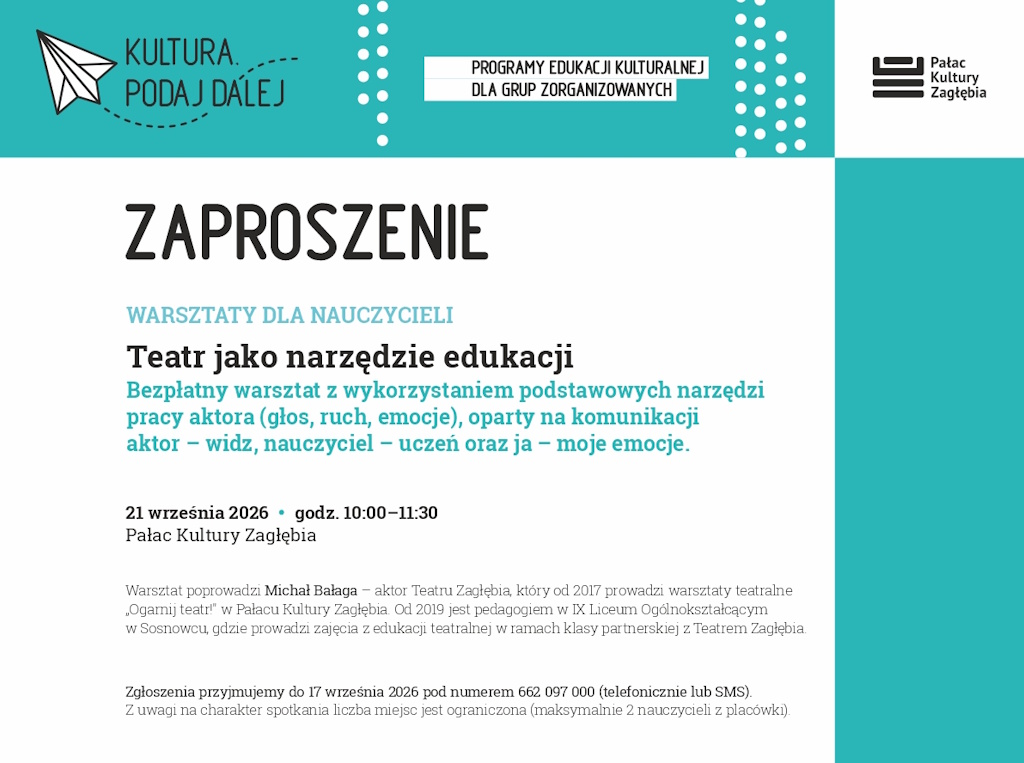 Kultura Podaj Dalej - zaproszenie