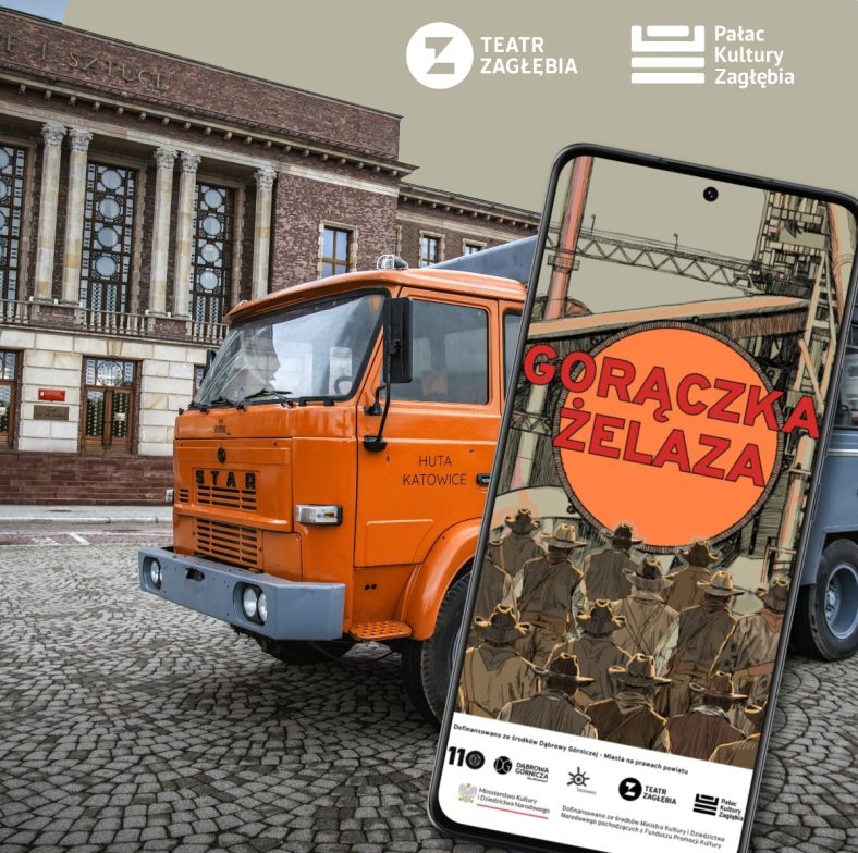 grafika promująca akcję promocyjną dotyczącą spektaklu gorączka żelaza